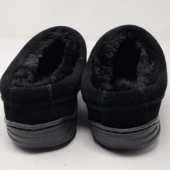 MYSLIPPERS Slip On Black Suede Faux Fur Lining 74019-11 ‎ Men's Size 10 - Picture 6 of 14